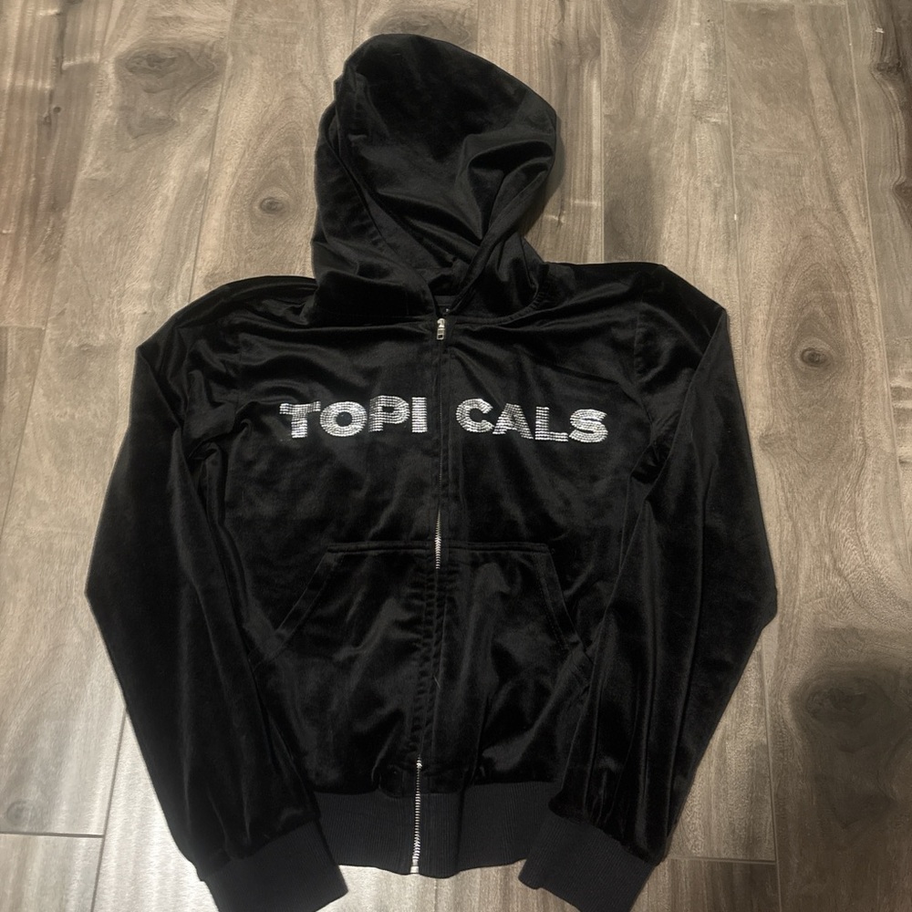 Topicals Black Velvet Hoodie